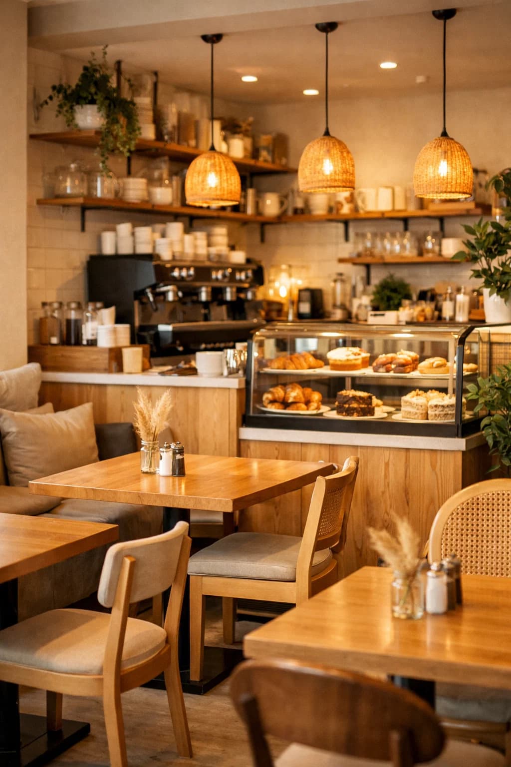 A cafe seating area